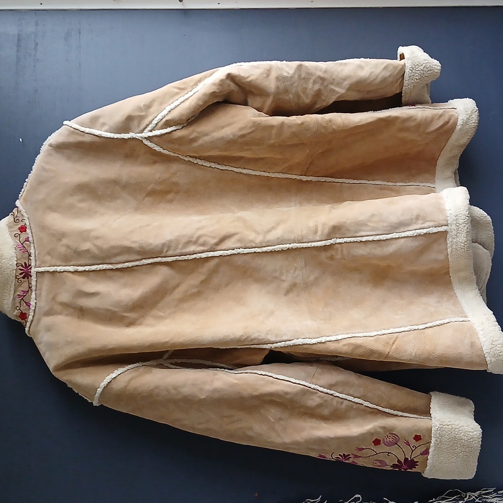 St. John's Bay Leather Tan Embroidered  Jacket Size 3x - Picture 6 of 7